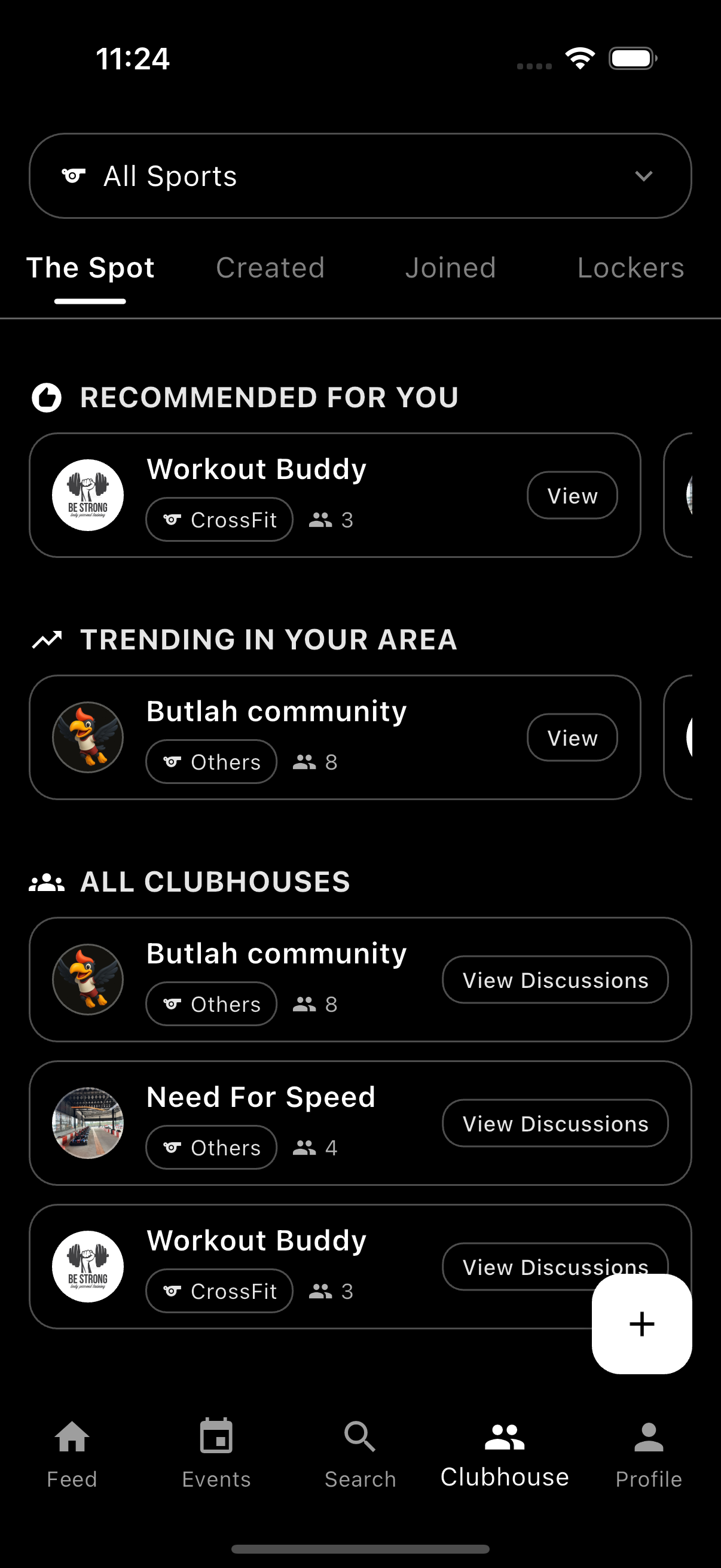 Butlah App Screenshot - Clubhouse